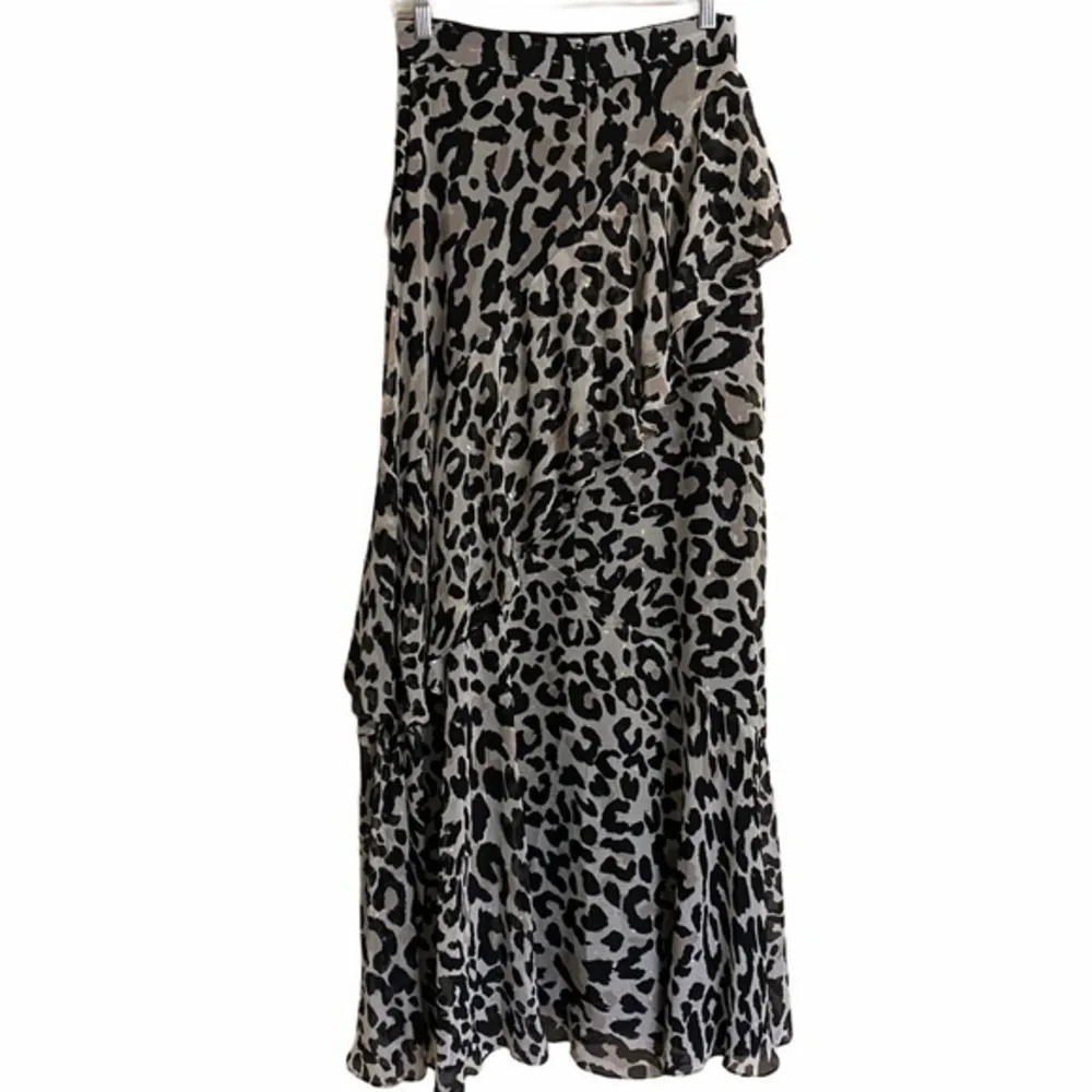 Eliza J Leopard Asymmetrical Skirt Size 4 NWT